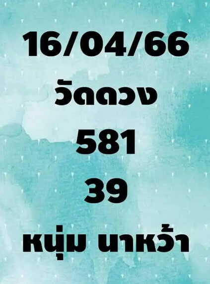 หวยดัง หนุ่มนาหว้า 1/5/66
