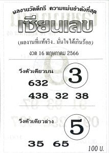 เลขเด็ดเซียนเลข 16/5/66