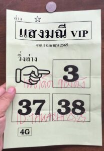 เลขเด็ดแสงมณี VIP 1/6/66