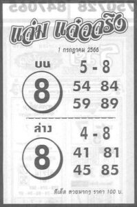 ทีเด็ดหวยแจ่มแจ๋วจริง 1-7-66