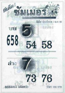 มาแรงหวยซัมเมอร์ 16-6-66