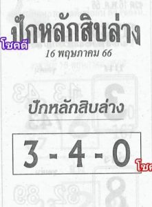 รวยแน่หวยปักหลักสิบล่าง 1-7-66