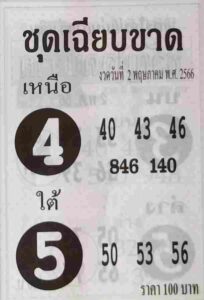 หวยเด็ดเลขชุดเฉียบขาด 16-6-66