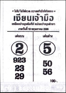 หวยเด็ดเลขเซียนเจ้ามือ 16-6-66