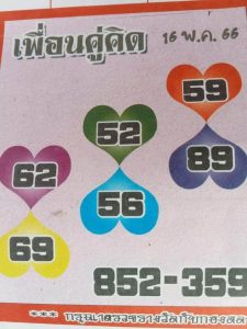 เด็ดดังหวยเพื่อนคู่คิด 1-7-66