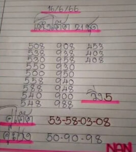 เลขหวยแนน 16-6-66
