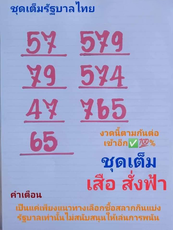 หวยไทย เสือสั่งฟ้า 17/1/67