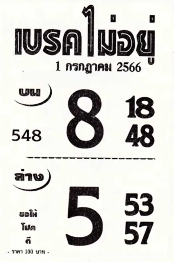 หวยไทย เบรคไม่อยู่ 16/2/67